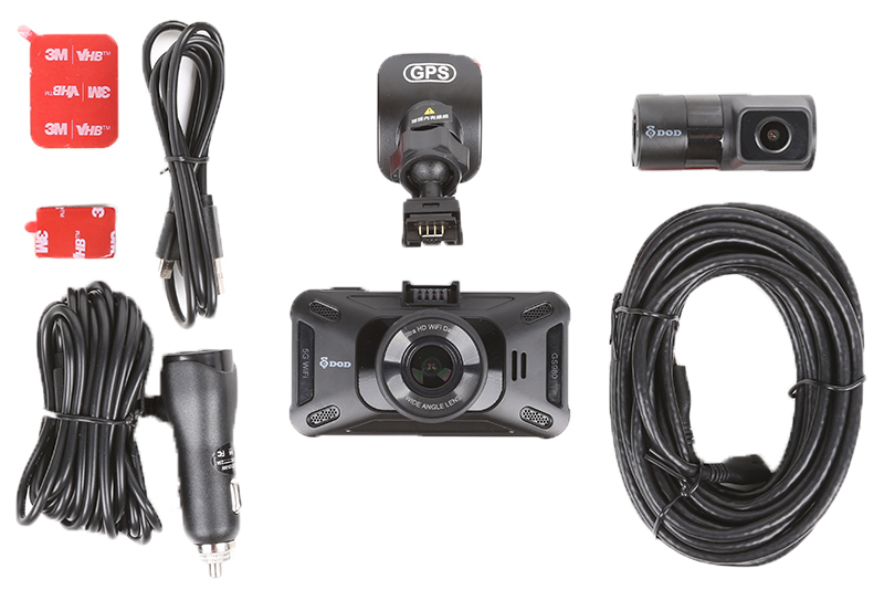 DOD कार कैमरा GS980D - पैकेज सामग्री