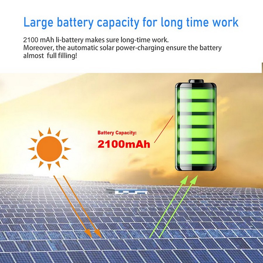 रिचार्जेबल 2100mAh बैटरी सौर ऊर्जा